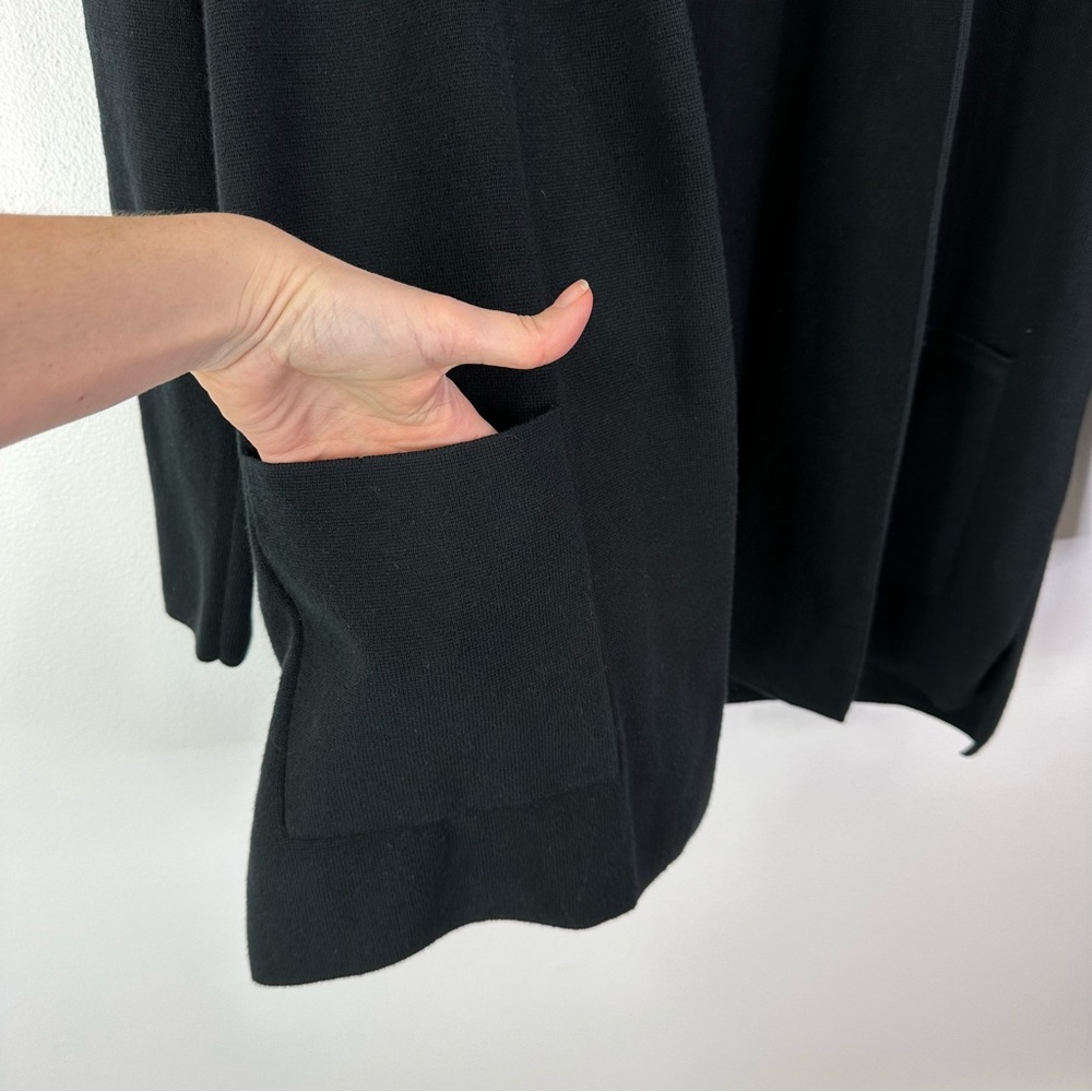 J. Crew Chelsea Open Front Sweater Blazer‎ Black Size M - Picture 3 of 7